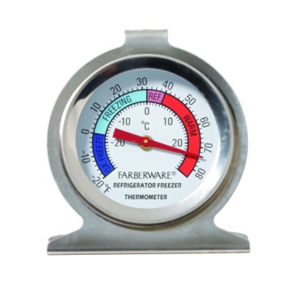 Farberware 5141020 Protek Refrigerator Thermometer, Silver