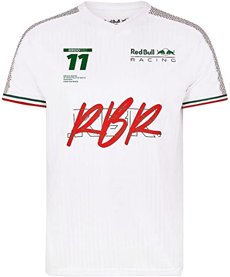 Red Bull Racing F1 Sergio Checo Perez Men's Sportswear T-Shirt (L, l) White