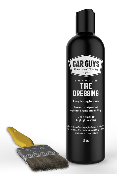 Best Tire Dressing on Amazon! - Premium Car Care - Long Lasting Tire Shine Gel - Restore Faded Plastic and Trim - Includes Tire Shine Applicator - Matte Black to High Gloss Shine