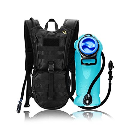 Hydration Pack for Adventurers, #1 Military Style Backpack for Trail Running, Hiking, Climbing, Cycling, Hunting and Snow Sports. Awesome Storage, Super Comfortable, Includes Tough 2L Water Bladder