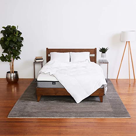 Lull - Memory Foam Mattress White Bedding Bundle with a Premium Memory Foam Mattress, Two Pillows, Sheet Set, Comforter & Duvet Cover
