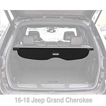 Yeeoy Cargo Cover Security Rear Trunk Cover Retractable Fits 2016-2018 Jeep Grand Cherokee