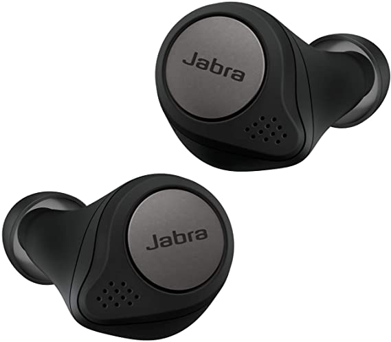 Jabra Elite Active 75t True Wireless Bluetooth Sports Earbuds, Compact Design, 4th Generation, Voice Assistant Enabled, 28 Hours Battery, Charging Case Included - Titanium Black