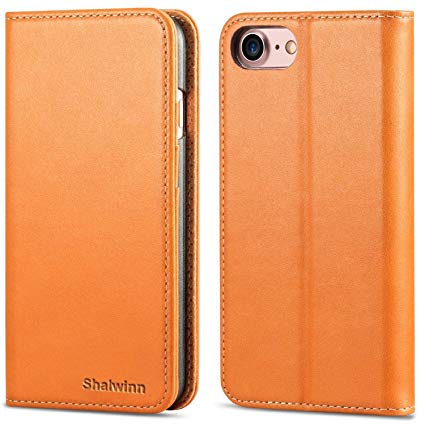 Leather Case for iPhone 6 6S,Shalwinn Leather iPhone 6 Case Wallet for iPhone 6 6S with Magnetic Closure Cards Holder (iPhone 6/6S Brown)