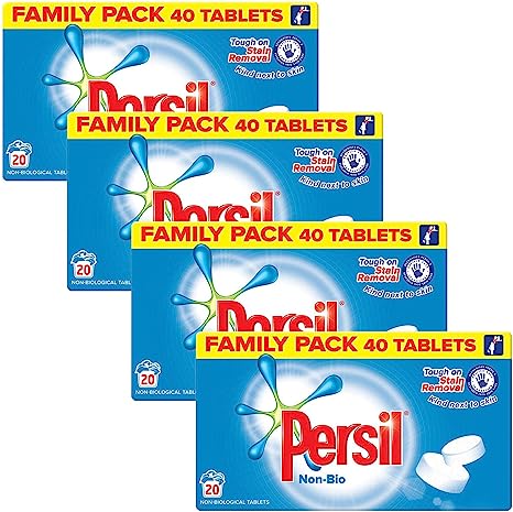 Persil Laundry Tablets Non-Bio 20 Wash 4x1.2KG