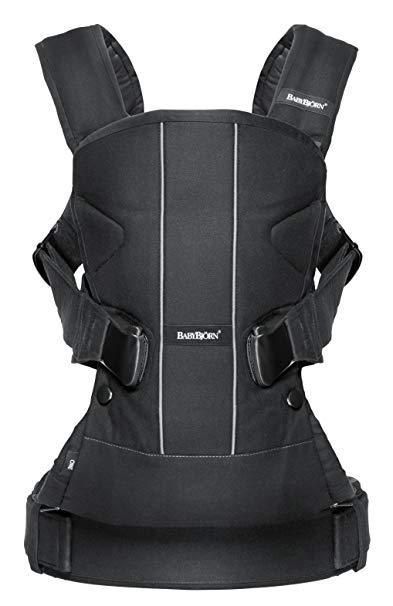 BabyBjorn Baby Carrier One-Black, Cotton Mix