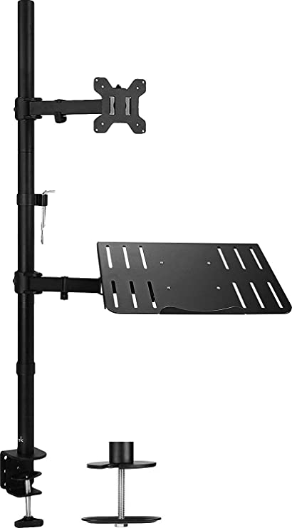 Suptek Riser per monitor per computer, supporto per scrivania regolabile in altezza (80 cm), adatto per schermo da 13-27" e notebook fino a 17" MD6832TP004