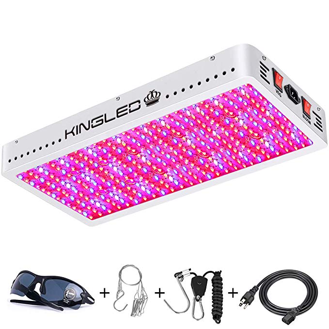 King Plus 1500W/2000W/3000w Double Chips LED Grow Light Full Spectrum for Greenhouse and Indoor Plant Flowering Growing (10w LEDs) (4000w)