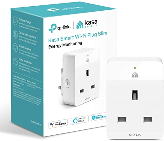 Kasa Mini Smart Plug by TP-Link, WiFi Outlet with Energy Monitoring, Works with Amazon Alexa(Echo and Echo Dot), Google Home and Samsung SmartThings, Wireless Smart Socket (KP115)