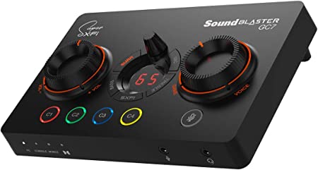 Creative Sound Blaster GC7 Game Streaming DAC Amp ft Programmable Buttons, Super X-Fi, 7.1 Virtual Surround, Battle Mode, Scout Mode, GameVoice Mix, for PC, PS4/PS5, Nintendo Switch, Xbox