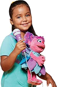 Singing Machine Karaoke Plush Sesame Street Toys (Abby Caddaby Plush Toy) - Adjustable Carrying Straps - Sing-Along Built-in Real Working Microphone & Speaker with Record & Playback Function