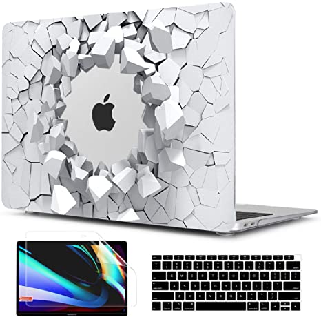 TwoL Print Hard Shell Case and Keyboard Skin Screen Protector for New MacBook Air 13 inch 2018-2020 Release Model:A1932 / A2179 / A2337 M1 with Retina Display Creative Explosion