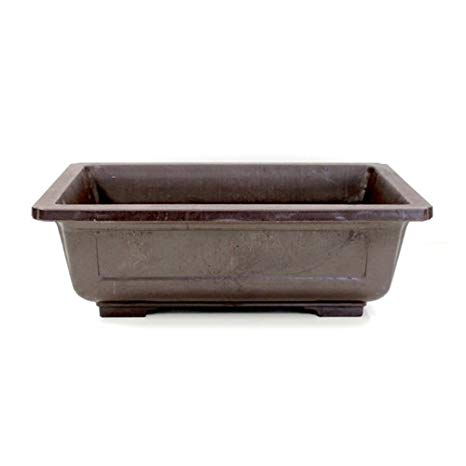 Rectangle Mica Bonsai Training Pot - Superior To Plastic - Won't break from freezing or dropping like clay, earthenware or ceramic (Exterior Dimensions: 12 1/2 x 9 x 4)