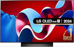 LG evo OLED48C45LA 48-Inch 4K UHD Smart TV, (α9 AI Processor Gen7, Dolby Atmos, Freeview Play and Amazon Alexa, 120Hz), Umber Brown [Model 2024]