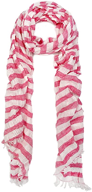 Pure Cotton Lightweight Narrow Striped Fashion Scarf