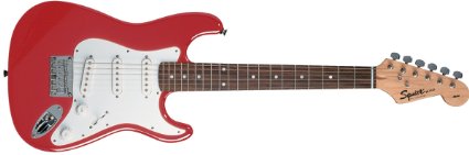 Squier by Fender "Mini" Strat Beginner Electric Guitar, Rosewood Fingerboard - Torino Red