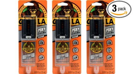 Gorilla 4200101-3 Epoxy (3 Pack), .85 oz, Clear