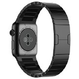 Apple Watch Band JETech 38mm Stainless Steel Link Bracelet with Butterfly Closure Replacement Bands for Apple Watch All 38mm Models Link Bracelet - Black