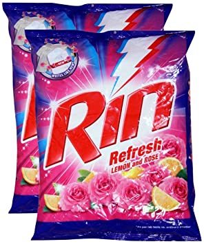 Big Bazaar Combo - Rin Refresh Detergent Powder Lemon and Rose, 1Kg (Pack of 2) Promo Pack