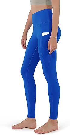 ODODOS Women's High Waisted Yoga Leggings with Pockets, Tummy Control Non See Through Workout Athletic Running Yoga Pants