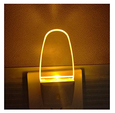 Pack of 2 Greenic 0.5W Plug in Dusk to Dawn Auto on/off LED Night Light Warm White/Yellow/Amber Glow