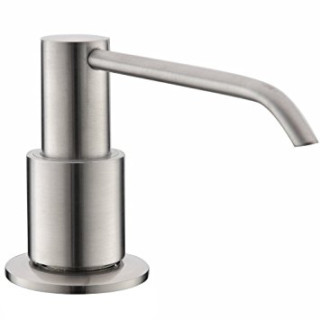 Modern Built In Lotion Stainless Steel Brushed Nickel Kitchen Countertop Liquid Dish Sink Soap Dispenser Pump, Deck Mount Better Living Soap Dispenser Replacement By VCCUCINE