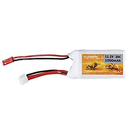 Floureon 3S 11.1V 1000mAh 20C Li-Polymer RC Battery Pack with JST Plug for RC Airplane RC Helicopter RC Car RC Hobby