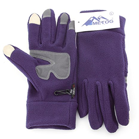 Metog Winter men and women outdoor sports warm fleece gloves touch gloves