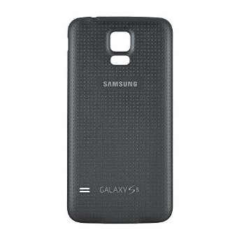 OEM Samsung Galaxy S5 SM-G900 Battery Door Back Cover Replacement - Charcoal Black (Samsung Logo)