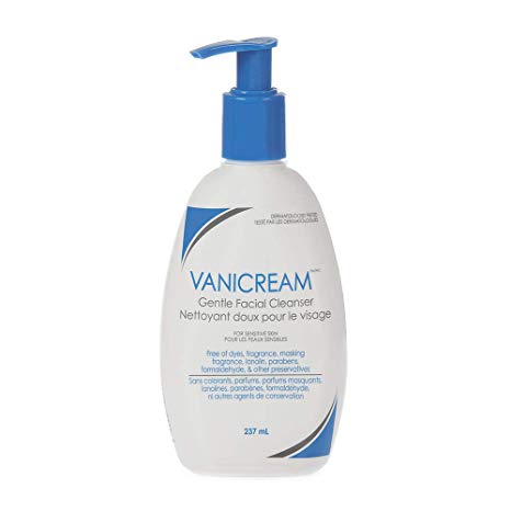 Vanicream Gentle Facial Cleanser with Pump Dispenser | For Sensitive Skin | Dermatologist Tested | Fragrance and Paraben Free | 8 Ounce
