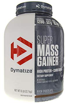 Dymatize Super Mass Gainer Protein Supplement with Digestive Enzymes, Rich Choco, 6 lbs