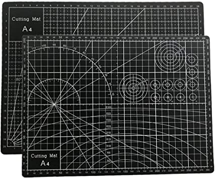 Cherry 9" x 12" Professional Self Healing Double Sided Durable Non-Slip PVC Cutting Mat Scrapbooking, Quilting, SewingArts & Crafts (Black, A4 (12 x 9))