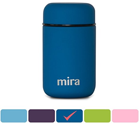 MIRA Lunch, Food Jar, Vacuum Insulated Stainless Steel Lunch Thermos, 13.5 Oz, Denim Blue)