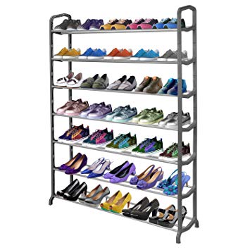 SortWise 7-Tier 35-Pair Shoe Rack Organzier Metal Entryway Storage Shelf Unit