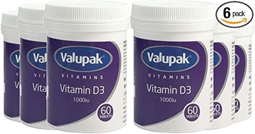 6 x Valupak Vitamin D 1000Iu