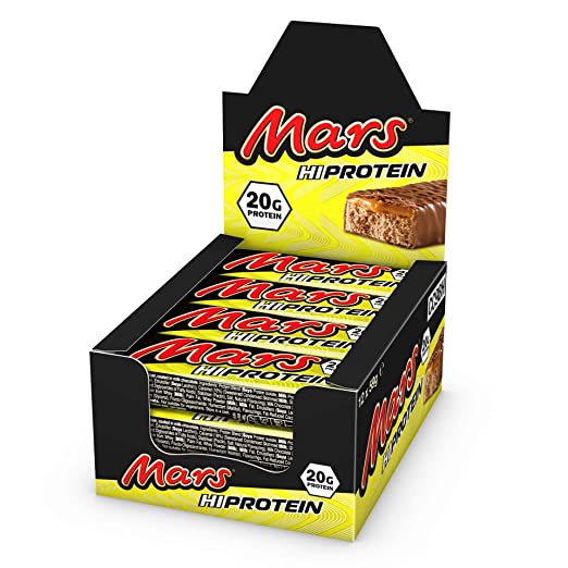 Mars Hi Protein Bar (12 x 59g) - High Protein Energy Snack with Caramel, Nougat and Real Milk Chocolate - Contains 20g Protein