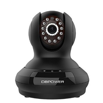 DBPOWER FI368nbsp720p PanTilt Surveillance IP Camera with Two Way Audio IR-CUT Night Vision Motion Detection Cloud Storage Mobile Remote Viewing Black