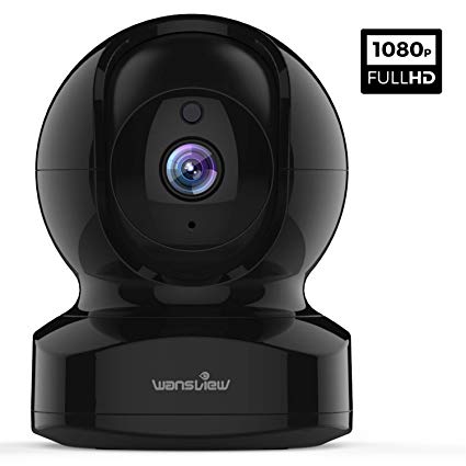 WiFi IP Camera,Wansview 1080P Wireless Home Security Camera for Baby/Elder/Pet Camera Monitor with Motion Detection Two-Way Audio Night Vision--Q5 Black