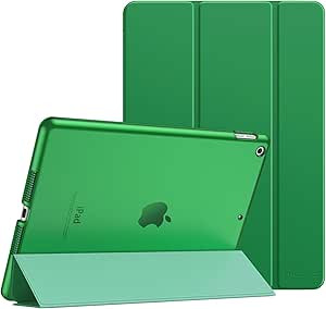 MoKo Case for iPad 10.2 iPad 9th Generation 2021/ iPad 8th Generation 2020/ iPad 7th Generation 2019, Slim Stand Hard Back Shell Smart Cover Case for iPad 10.2 inch, Auto Wake/Sleep, Forest Green