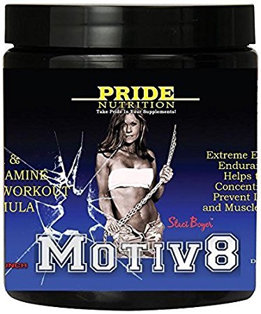 Pre Workout for Women and Men - Motiv8 Fruit Punch 250g - Bcca & Glutamine Preworkout Supplement for Recovery & Endurance - Best Amino Acid Energy Mix