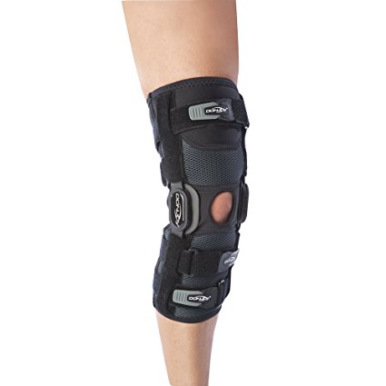 DonJoy Playmaker II Knee Support Brace with Patella Donut: Spacer Sleeve, Large