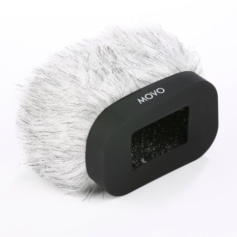 Movo WS-R30 Professional Furry Windscreen with Acoustic Foam Technology for Zoom H4n, H5, H6, Tascam DR-40, DR-100 MKII & Sony PCM-D50 Portable Digital Recorders