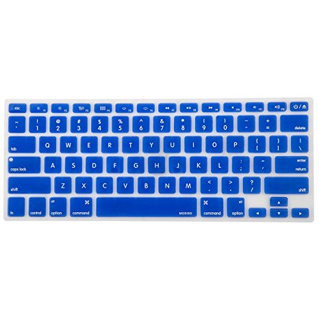 Mosiso Keyboard Cover for MacBook Pro 13 Inch, 15 Inch (with or without Retina Display, 2015 or Older Version) MacBook Air 13 Inch, Royal Blue