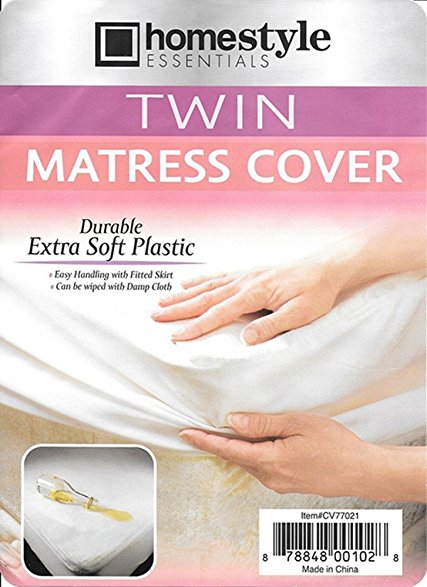 Mattress Protector -- Twin Size Waterproof Soft Plastic-Mattress Cover- Style-001 - Twin Size