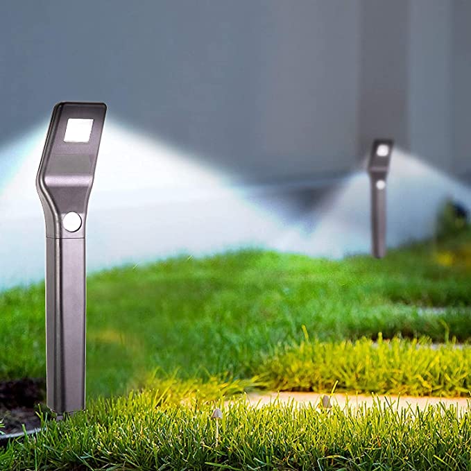 Motion Sensor Path Lights with 3 Modes Garden Lighting Outdoor Solar Pathway Lights Waterproof for Walkway Driveway Backyard (2 Pack)