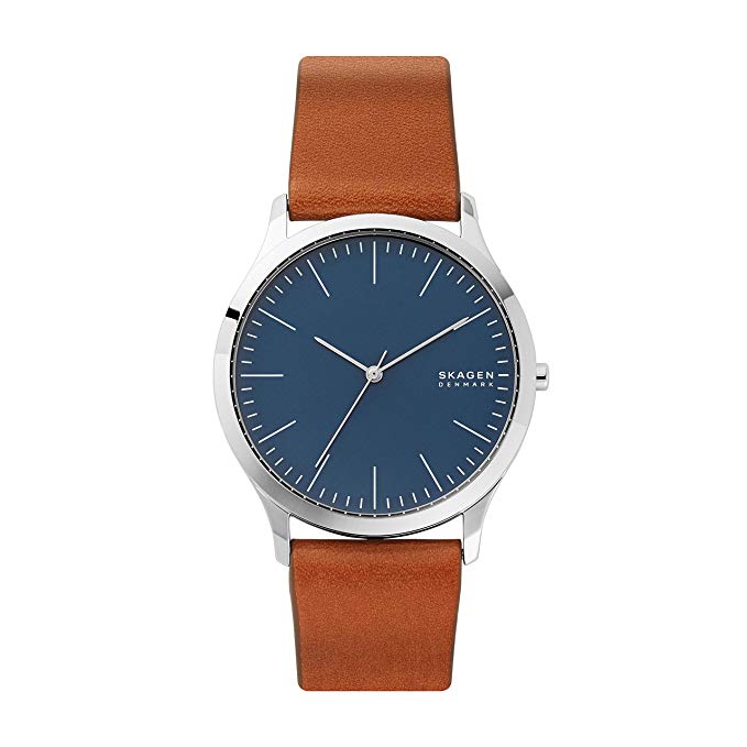 Skagen Men's Jorn Quartz Leather Watch, Color: Brown, 20 (Model: SKW6546)