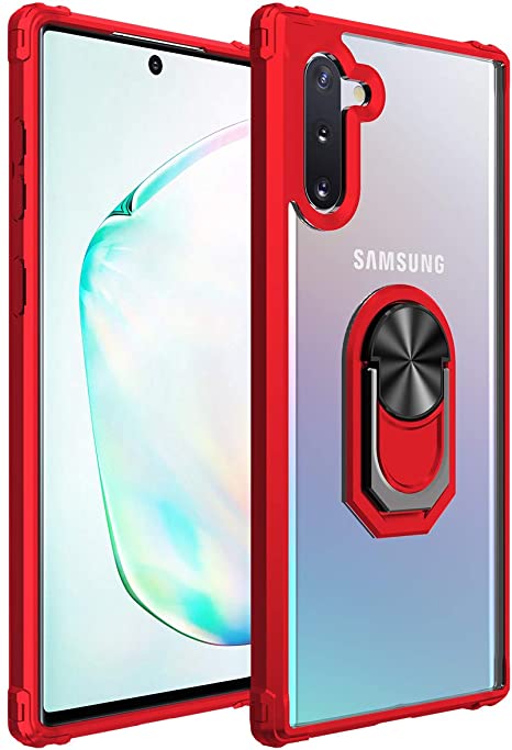 Samsung Galaxy Note 10 Case, [ Military Grade ] 15ft. Drop Tested Protective Case | Kickstand | Compatible with Samsung Galaxy Note 10 / Note 10 5G Case (2019 Release)-Red