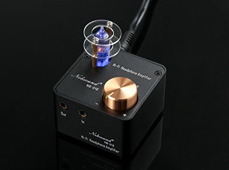 Nobsound NS-01E Mini Tube Headphone Amplifier Stereo HiFi Amp Audio Preamp (Black)