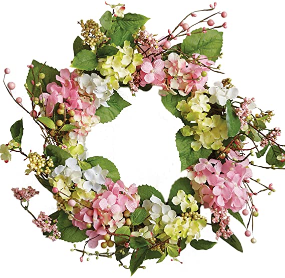 Unique's Shop Collections Etc Spring Floral Hydrangea Door Wreath
