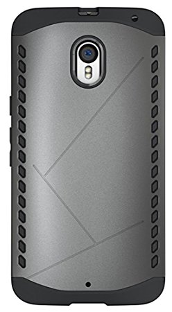 MOTO X Pure Edition Case (2015 MOTO X Style) - JOTO Hybrid Dual Layer Armor Cover Case with Corner Cushioned Protective Case for Motorola MOTO X Pure Edition (2015), MOTO X 3rd generation (Grey)